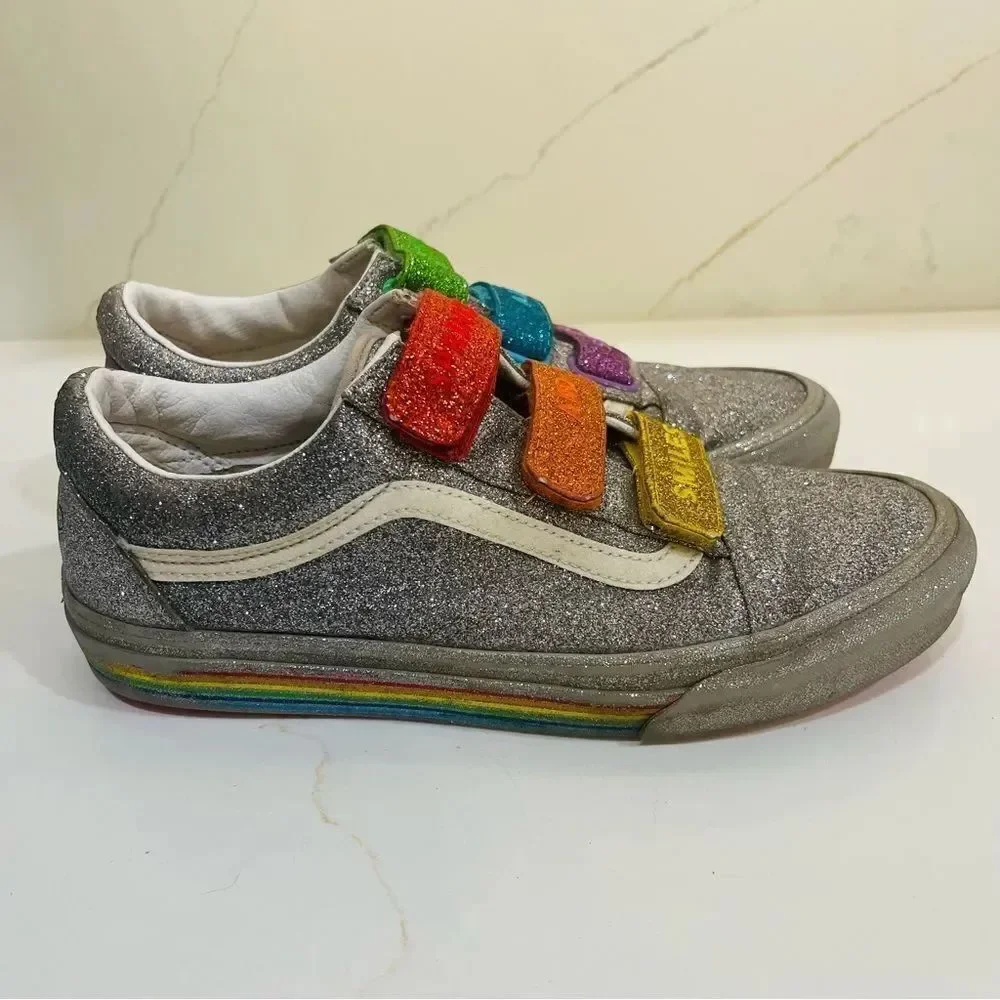 Vans Flour Shop x Old school V “silver rainbow” in Metallic